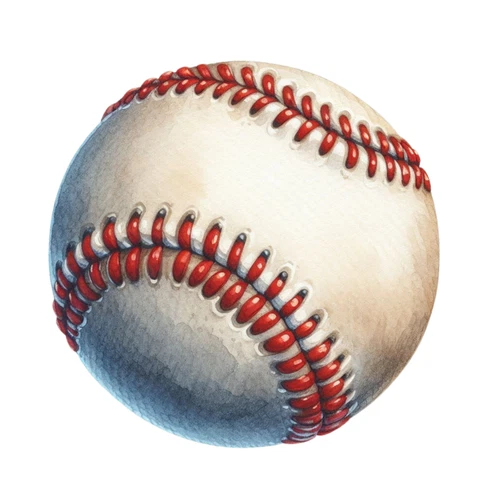 Baseball Ball Self Adhesive Sticker