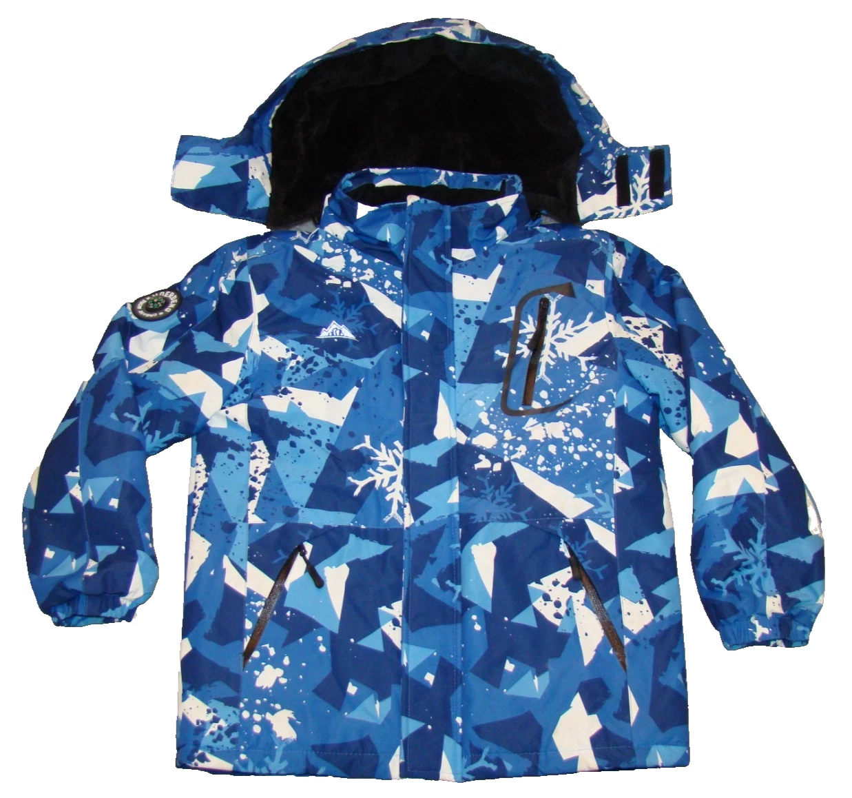 Moerdeng Kids Youth Size 8 Waterproof Snow Ski Winter Blue Hooded Coat Jacket