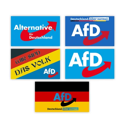 FLAGSHIPPER 125x AfD Sticker Aufkleber 💙 Rechte Sticker AfD Fanartikel gegen Linke NEU