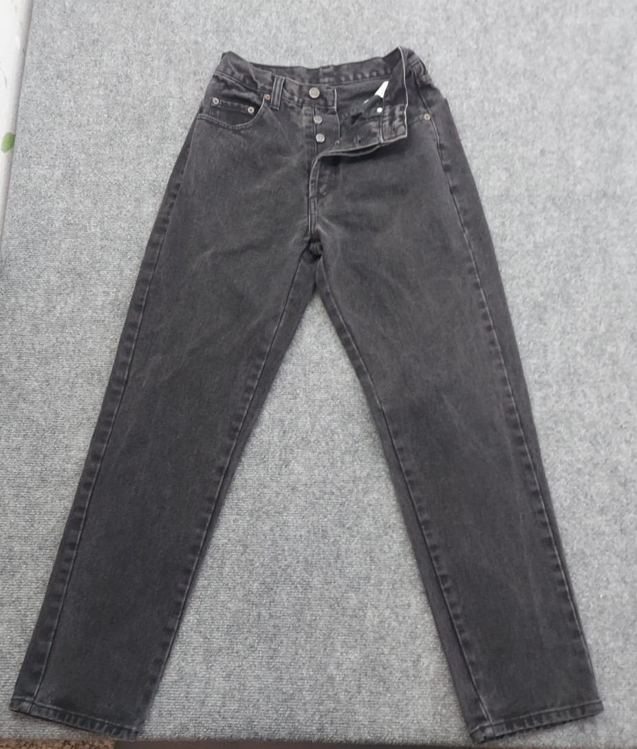 Pepe Jeans, Vtg Pepe Jeans Womens 7/8 Black Button Fly Tapered PAM Highrise Hong Kong 90s
