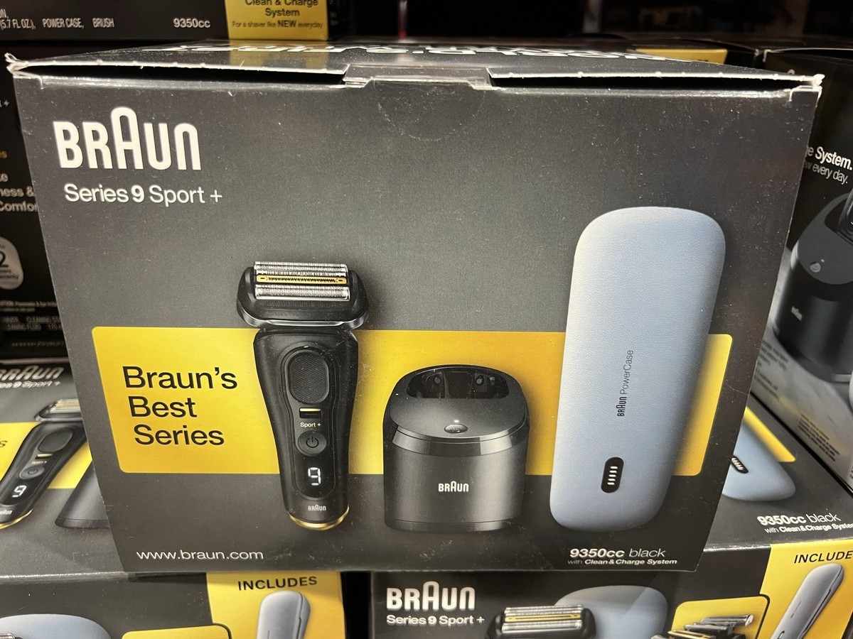 BRAUN Series 9 Sport + 9350CC Clean & Charge System With Power