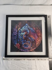 Dragon diamond art painting completed, sealed and framed 13in x 13in