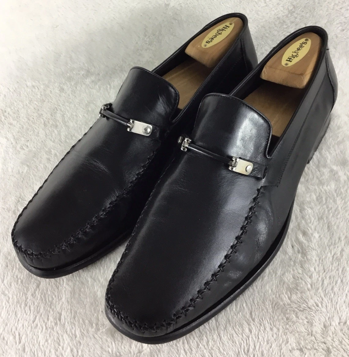 Bruno Magli Leather Upper Black Dress Shoes for Men for sale  display picture 2