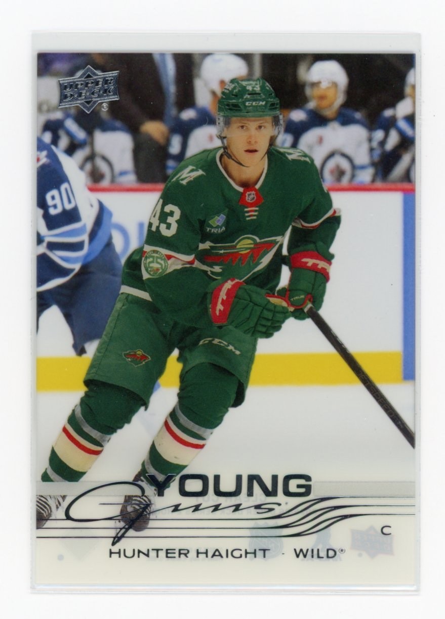 2025-26 Upper Deck Series 2 Young Guns Clear Cut 475 Hunter Haight YG RC