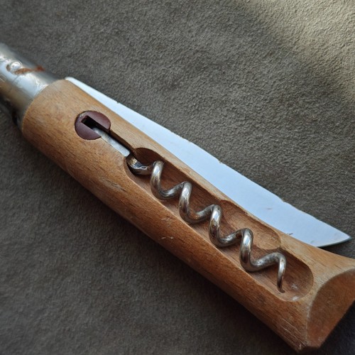 Opinel N 10 Taschenmesser mit Korkenzieher Klappmesser Holzgriff Und Edelstahl - Bild 6 von 8