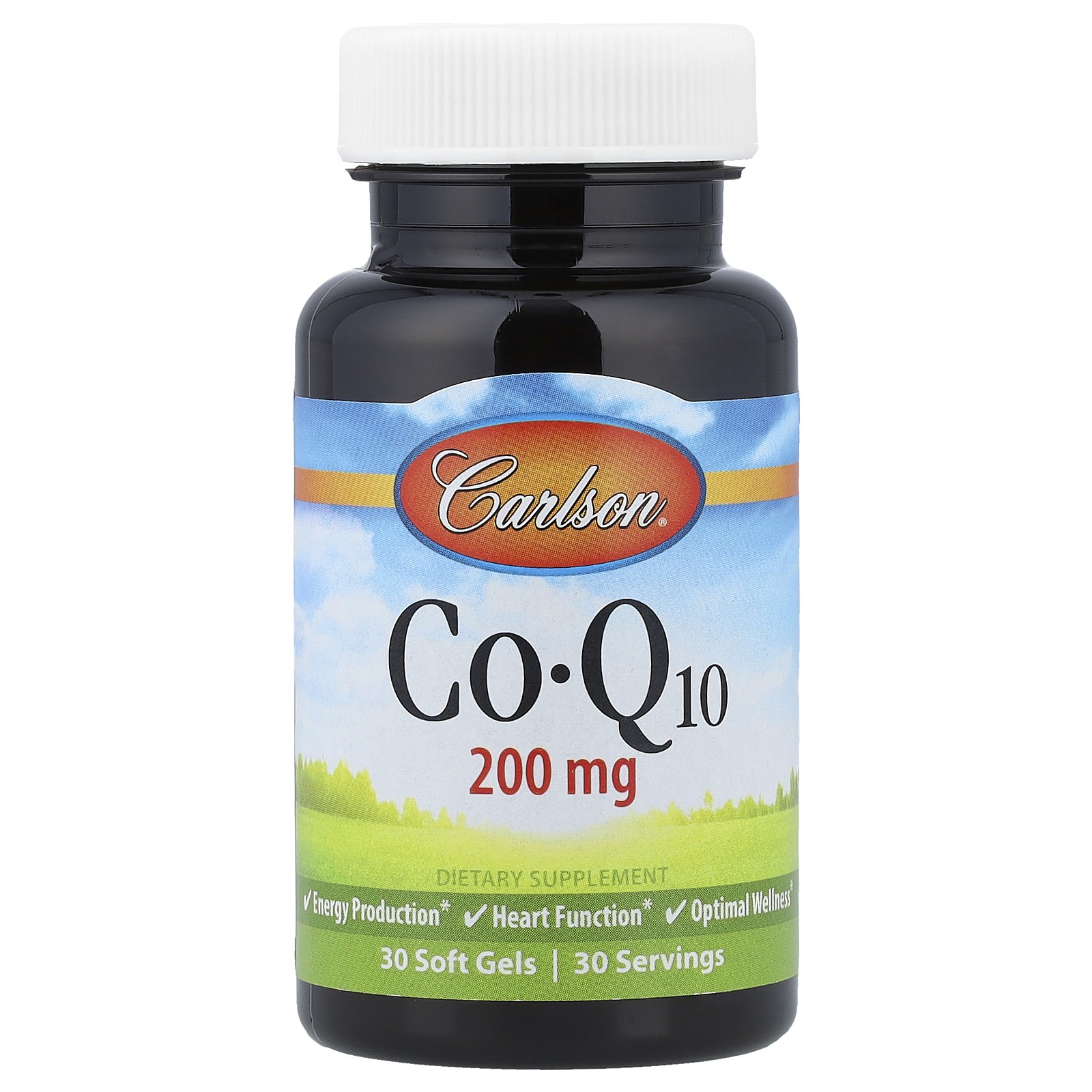 CoQ10, 200 мг, 30 мягких гелей