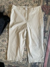LL Bean Pants Size 16 Tan Classic Fit Capri Style 22 Inseam