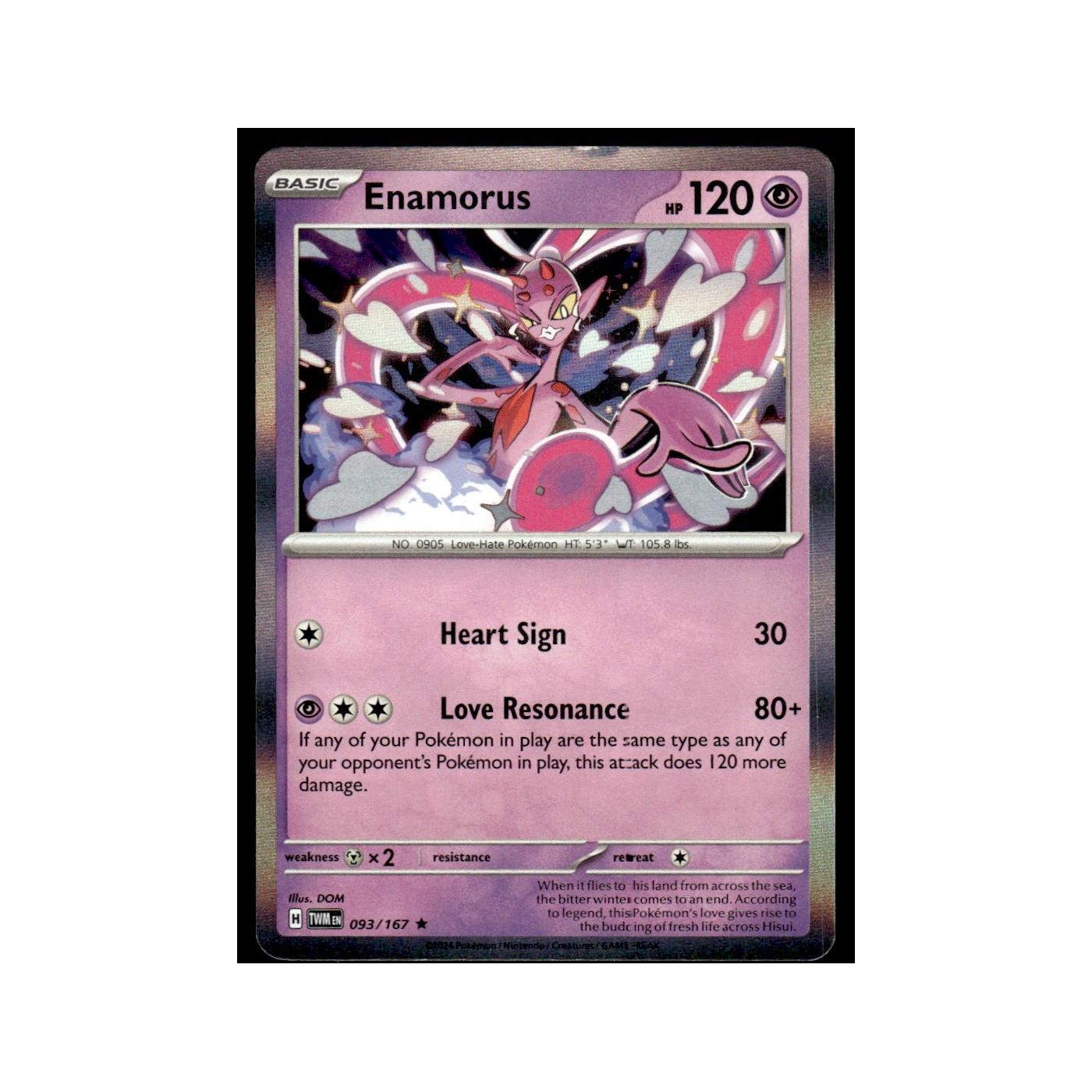 Enamorus 2024 Scarlet Violet Twilight Masquerade #93 Rare Pokemon Card NM