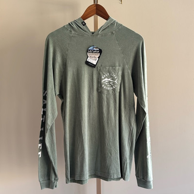 Salt Life Men s Kelp Salt Wash Lightweight Hoodie, 100% Cotton, NWT