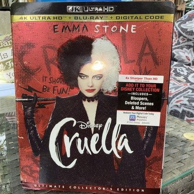 Cruella de Vil 4K Ultra HD Blu-Ray +Code Emma Stone Comedy Fashion BRAND NEW