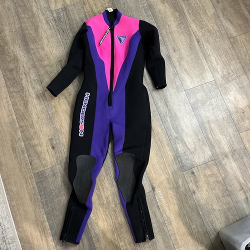 Henderson Wetsuit Youth Size 12 Black Pink Full Body 3mm Made in USA Scuba