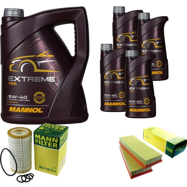Inspektionspaket 9L Mannol 5W-40 FüR Mercedes W211 E 240 W212 R230 500 350-image
