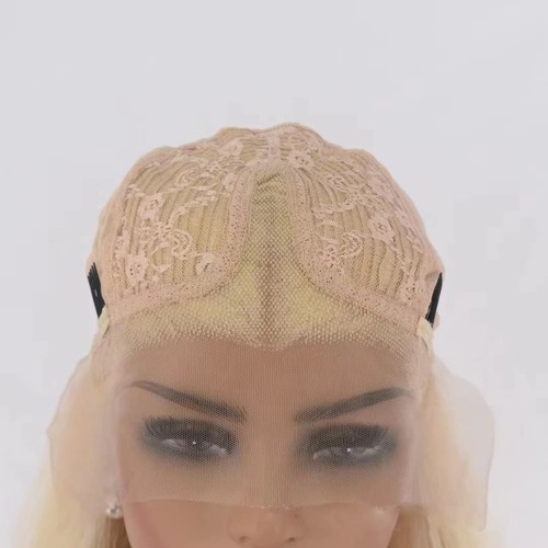 Women's Wig Female Long Front Lace Wig Straight Hair Chemical Fiber Wig Golden - Picture 7 of 16