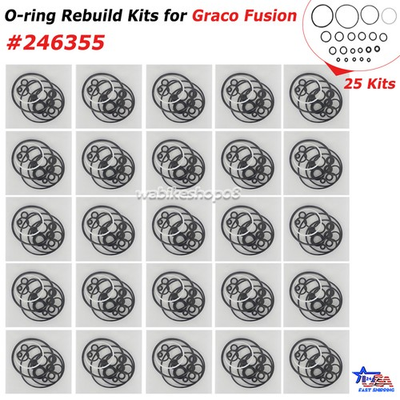 #ad 25 X 246355 O ring Seal Rebuild Kits For Graco Fusion Chemical Resistant O Rings $34.99