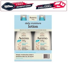 Aveeno Baby Daily Moisture Lotion with Pump, 24hr Protection, 18 fl. oz., 2 pk.