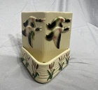 Vintage Shawnee Pottery USA Triangular Planter / Bookend Hand painted Ducks