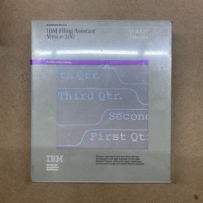 IBM Filing Assistant v2.00 for DOS 5.25in Floppy Disc English MPN 6024457 SEALED