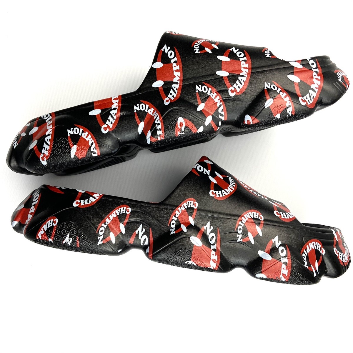 Champion Meloso Squish Slides Sandals Oversized Black White Panda Logo Men’s 12 Men main image 3