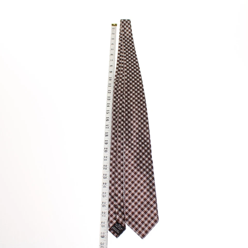 Tom Ford NWT Neck Tie in Shades of Brown/White/Black 100% Silk Made in Italy - Image 3 of 4