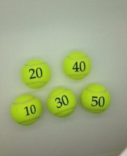 5 Printed Number Tennis Balls from Price of Bath - LAST CHANCE TO BUY!!!!!!!
