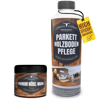 SPARSET Premium Holzwachs farblos + Holz Bodenreiniger für Parkett & Holzboden