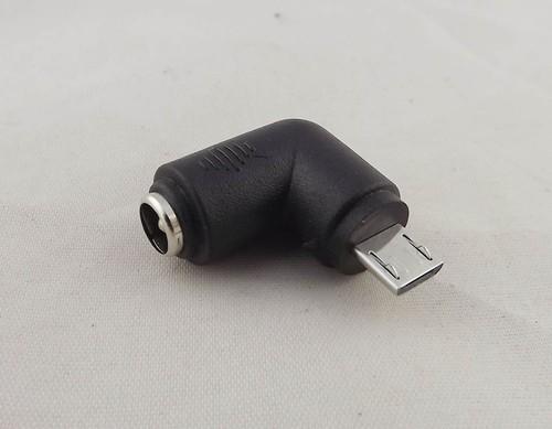 DC 5.5mm x 2.1mm Female To Micro USB 5 Pin Male Right Angle Power Supply Adapter - 第 6/8 張圖片