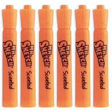 Mr Sketch - Orange Scented Markers, 1906359 - Pack of 6 - Open Box