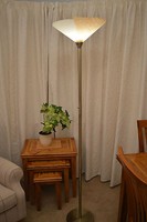 Uplighter Floor Lamp Art Deco Style Large White Amber Glass Shade 40cm Uplighter Floor Lamp Art Deco Style Large White Amber Glass Shade 40cm