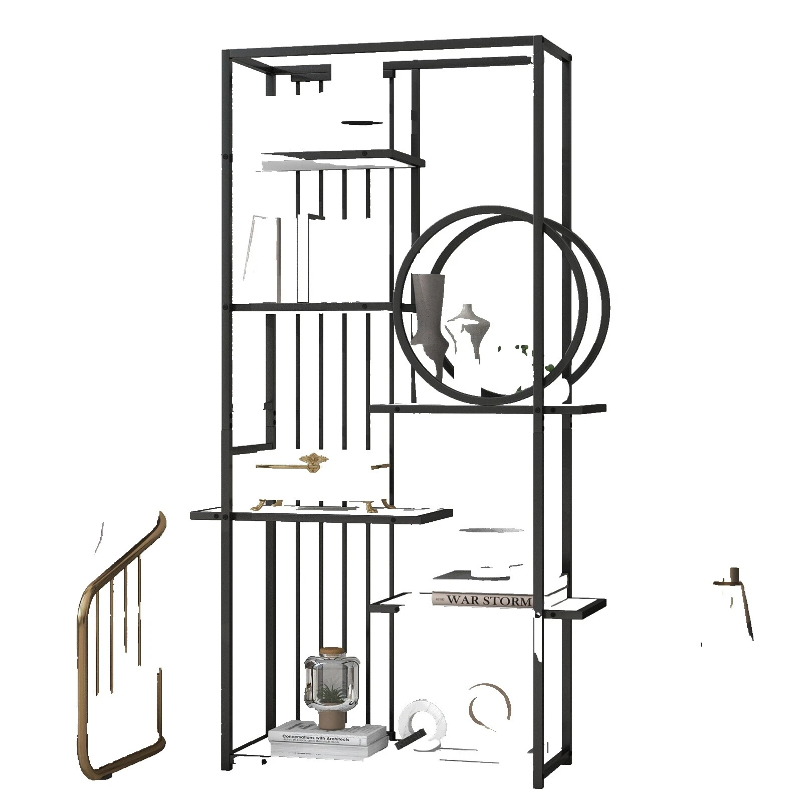 Steel 5 Shelves Bookcases