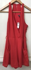 EXPRESS RED SURPLICE Sleeveless Shorts ROMPER size 4 NWT