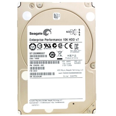 Festplatte Seagate ST1200MM0007 1.2 TB 10 000Rpm Sas II 64Mb Cache 2,5'' Zoll
