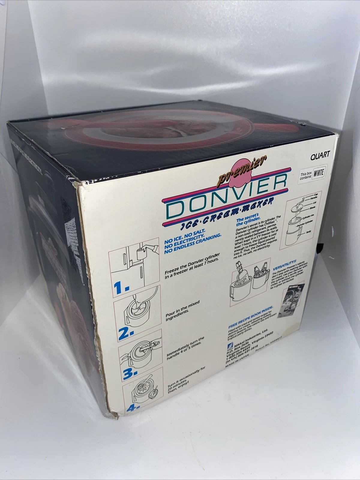 Donvier Premier 1-Quart Ice Cream Maker Base Canister Part w/ Handle
