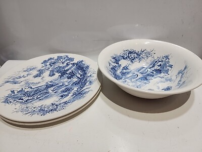 Wedgwood Countryside Blue Round 1/2
