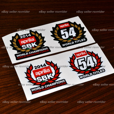 2014 aprilia world superbike champion decal sticker set fits rsv4 and tuono