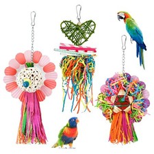 3PCS Natural Corn Cob Bird Toys Chew Toys for Parrots Cockatiel Conure