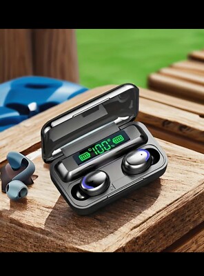 Neu F9 TWS Wireless Bluetooth Kopfhörer Ohrhörer Ohrhörer mit Powerbank UK