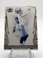 BRANDON AUBREY 2023 LEAF TRINITY FOOTBALL MEGA BOX BASE CARD COWBOYS