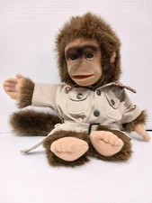 Vintage 1995 HOSUNG LEO THE CHIMP HAND PUPPET 14" Monkey Squeaker