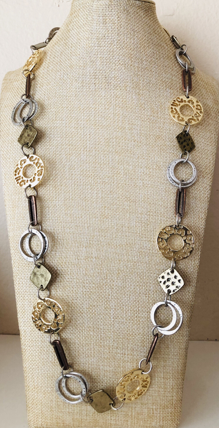 Handmade Chunky Statement Link Chain Necklace Mul… - image 7