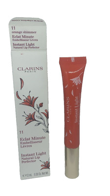 Clarins Instant Light Natural Lip Perfector Lip Gloss11 Orange Shimmer (0.35Oz)