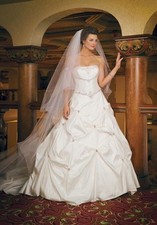 2Be NWT Bridal Wedding Gown Ivory Strapless Corset 14 Dress Sleeveless Crystal