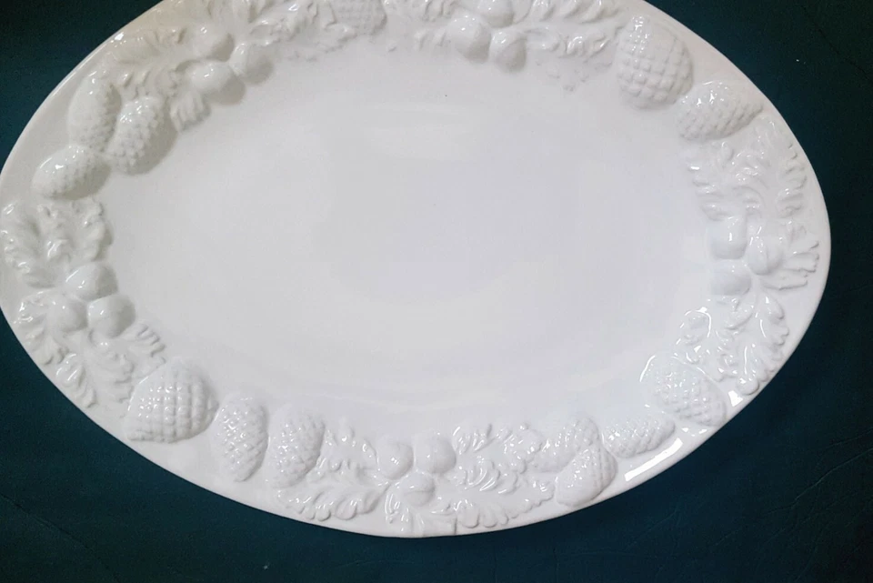 Huge Large 22.5" Tavola Bella White Oval Turkey Serving Platter Tray UNUSED - Image 3 of 4