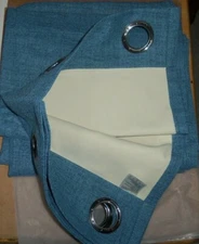 MIULEE LINEN CURTAIN PANEL DUSTY BLUE 52" W X 84" L BLACKOUT EFFCT 1 PANEL nip