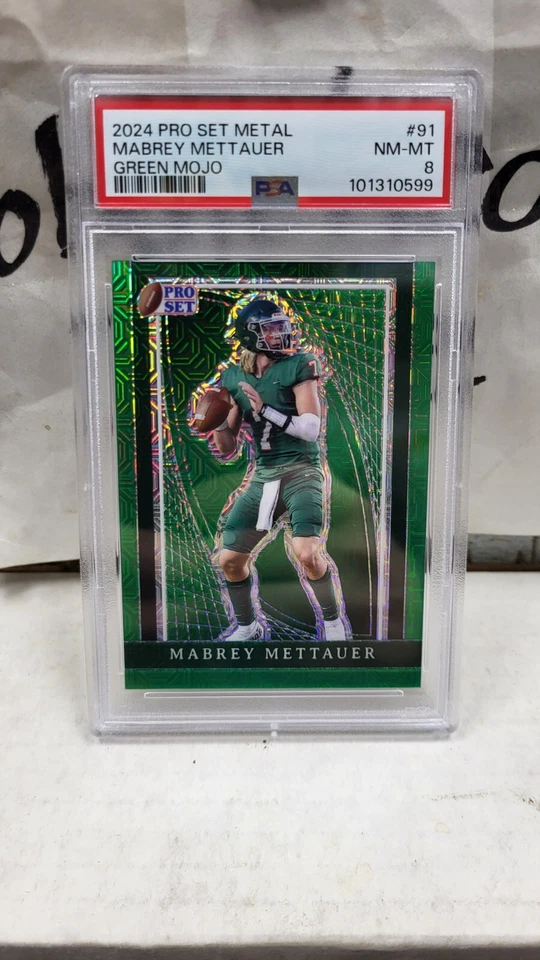 2024 MABREY METTAUER PRO SET METAL 3/3 GREEN MOJO PSA 8 NM-MINT #91 - Image 2 of 4