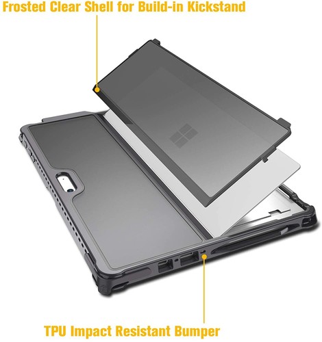Hard Case for New Microsoft Surface Pro 7+ /Pro 7 6 5 LTE 12.4'' Rugged Cover - Picture 3 of 17