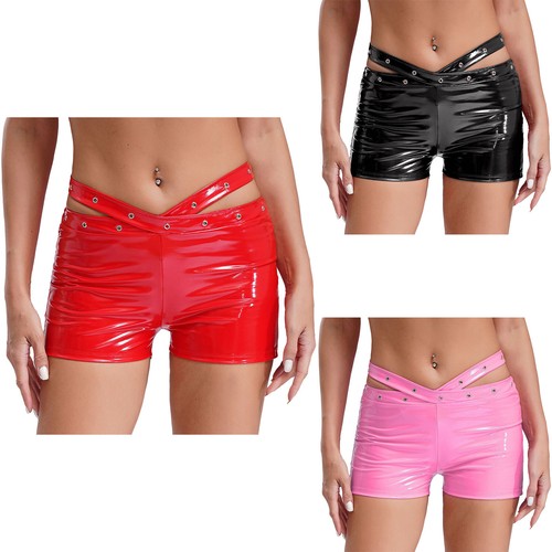 Women Bottoms Dance Underpants Slim Fit Boyshorts Solid Shorts Cross Waistband - Picture 2 of 33