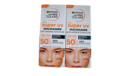 2 x Garnier Ambre Solaire SUPER UV Niacinamide Anti Imperfections Fluid LSF 50
