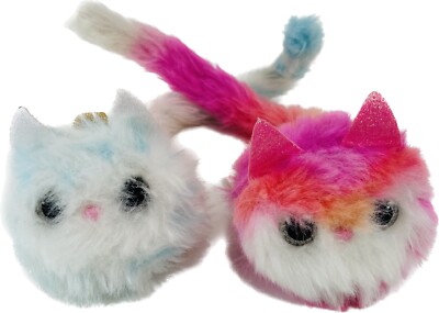 Pomsies Lot Blue White Snowball Unicorn Cat Pink Orange Trixie Fox Interactive