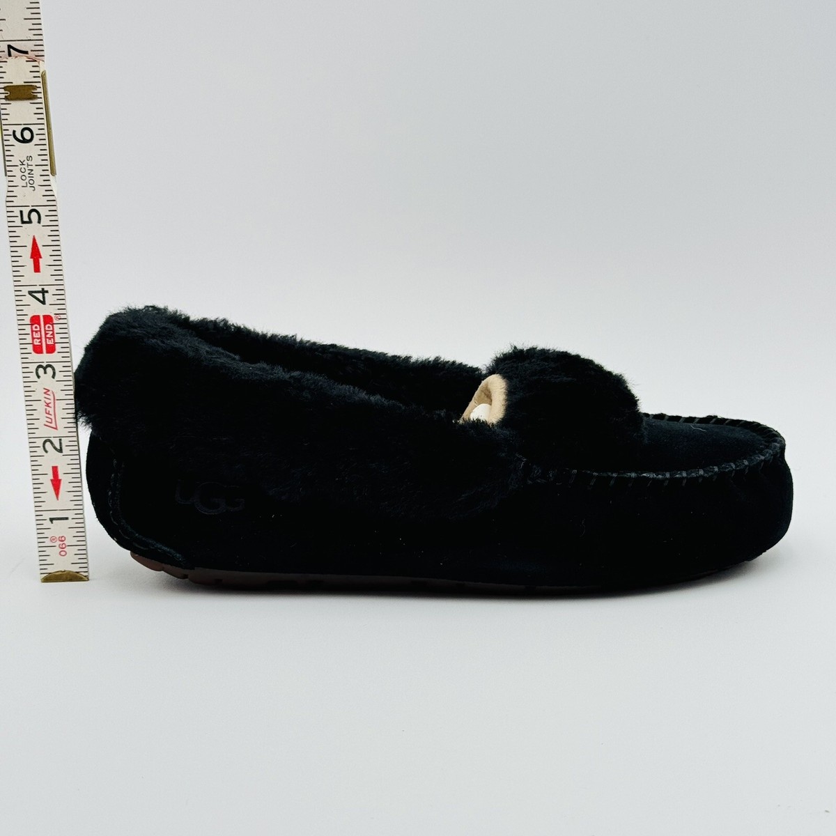 UGG Women's Dakota Spill Seam Black Slippers 1112301 Size 5