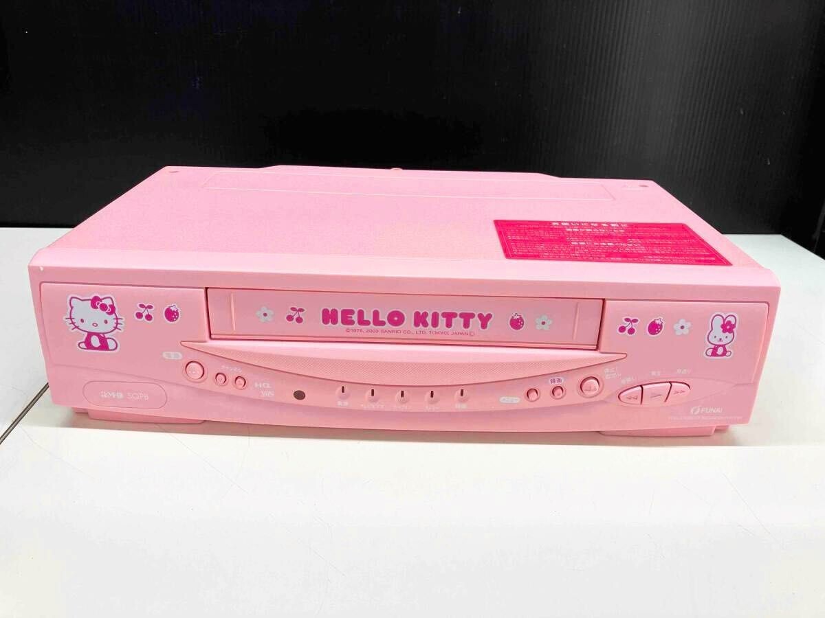 FUNAI FV-N77SR HELLO KITTY SANRIO VHS VCR Very Good